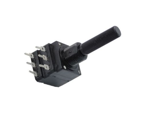 WH0162-1B-2 L30 30T 电位器， 带开关的电位器100kΩ的电位